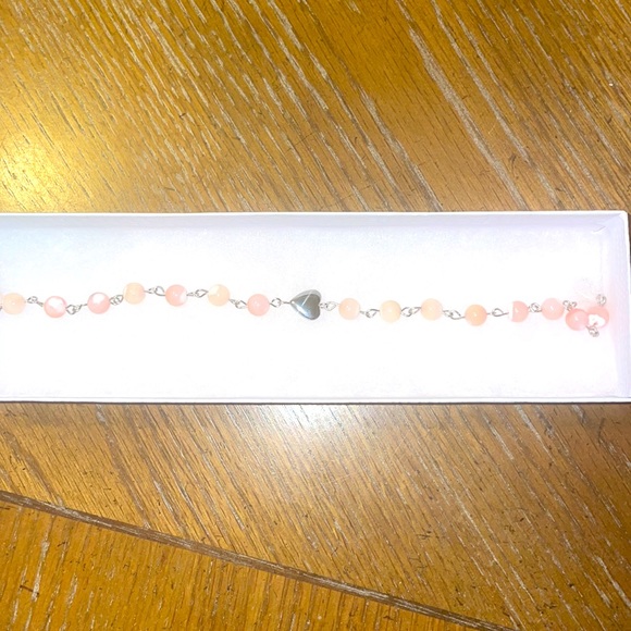 Handmade Pink Cats Eye Anklet - Picture 6 of 8